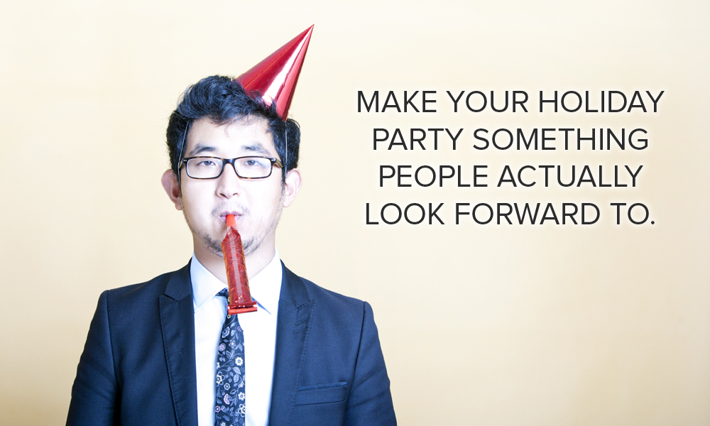 Man in suit with party hat
